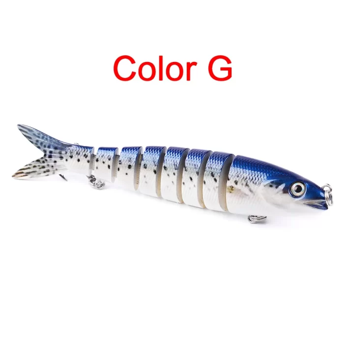 Segmented Lifelike Fish-Shaped Fishing Lure Set - Colorful Jointed Baits for Various Fishing Needs - Image 10