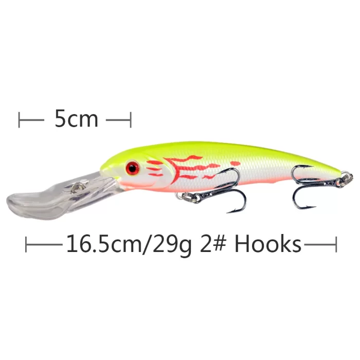 Deep Diving Multi-Color Hard Fishing Lure | Triple Hooks for Freshwater & Saltwater - Image 9