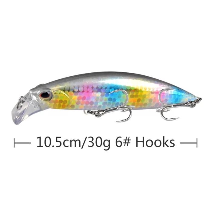 Rainbow Reflective Fishing Lure | Multi-Color Hard Bait with High Visibility & Realistic Action - Image 8