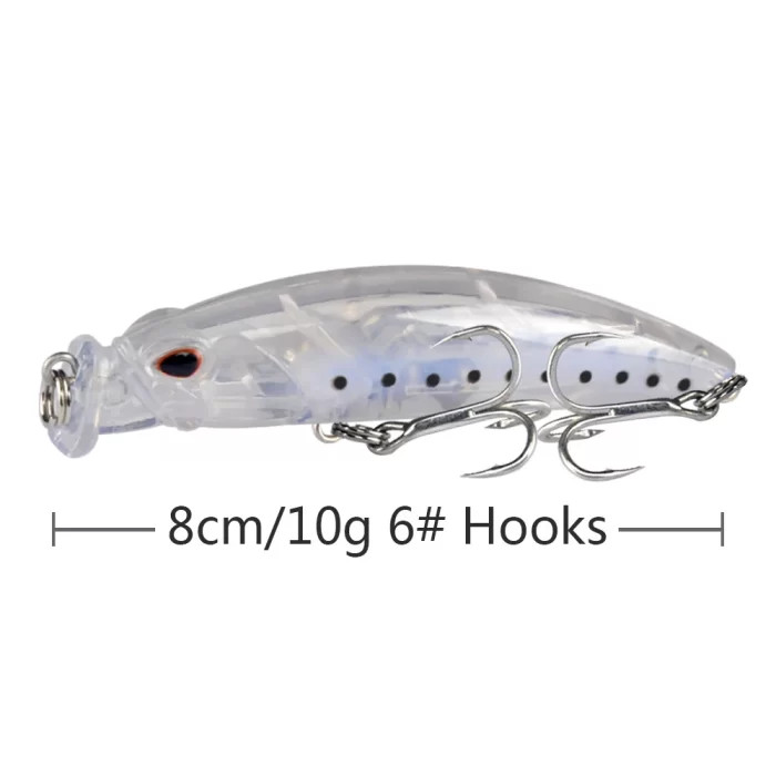 Short Fat Reflective Fishing Lure | Dual Treble Hooks & High-Visibility Colors - Image 8