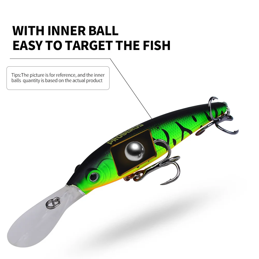 Underwater action photo showing the minnow lure's natural sinking motion and tantalizing wobble.