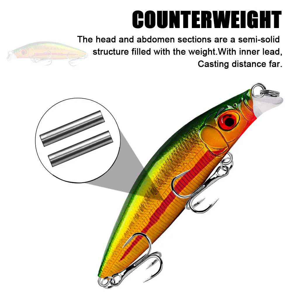 Close-up of LureZ Bolt Fishing Lure showing 3D eyes and noise-producing features