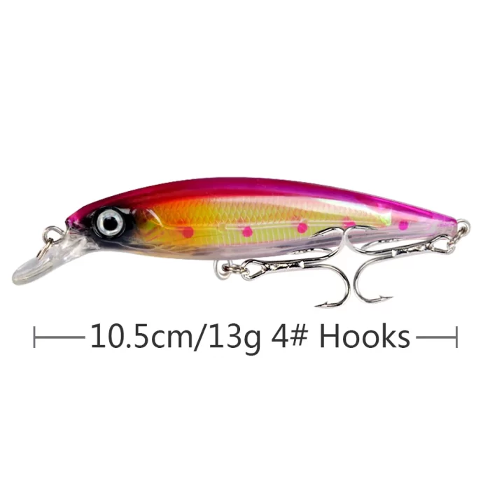 Medium Diving Minnow - Short Lip Multi-Color Hard Bait - Image 9