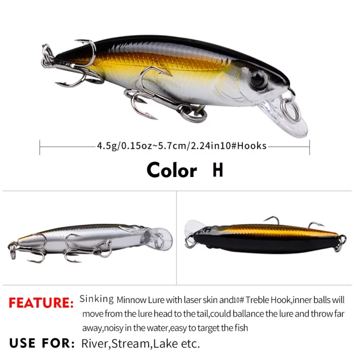 LureBolt Lifelike Small Fishing Lures | Hard Lure Bait for Bass Fishing - Image 4