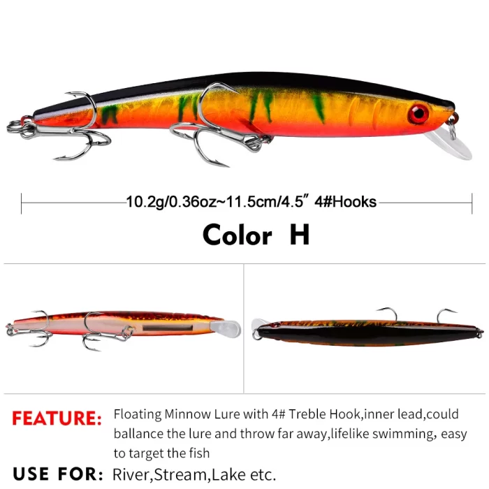 LureBolt Long Casting Sinking Minnow Fishing Lure | Freshwater and Saltwater Lure Bait - Image 4