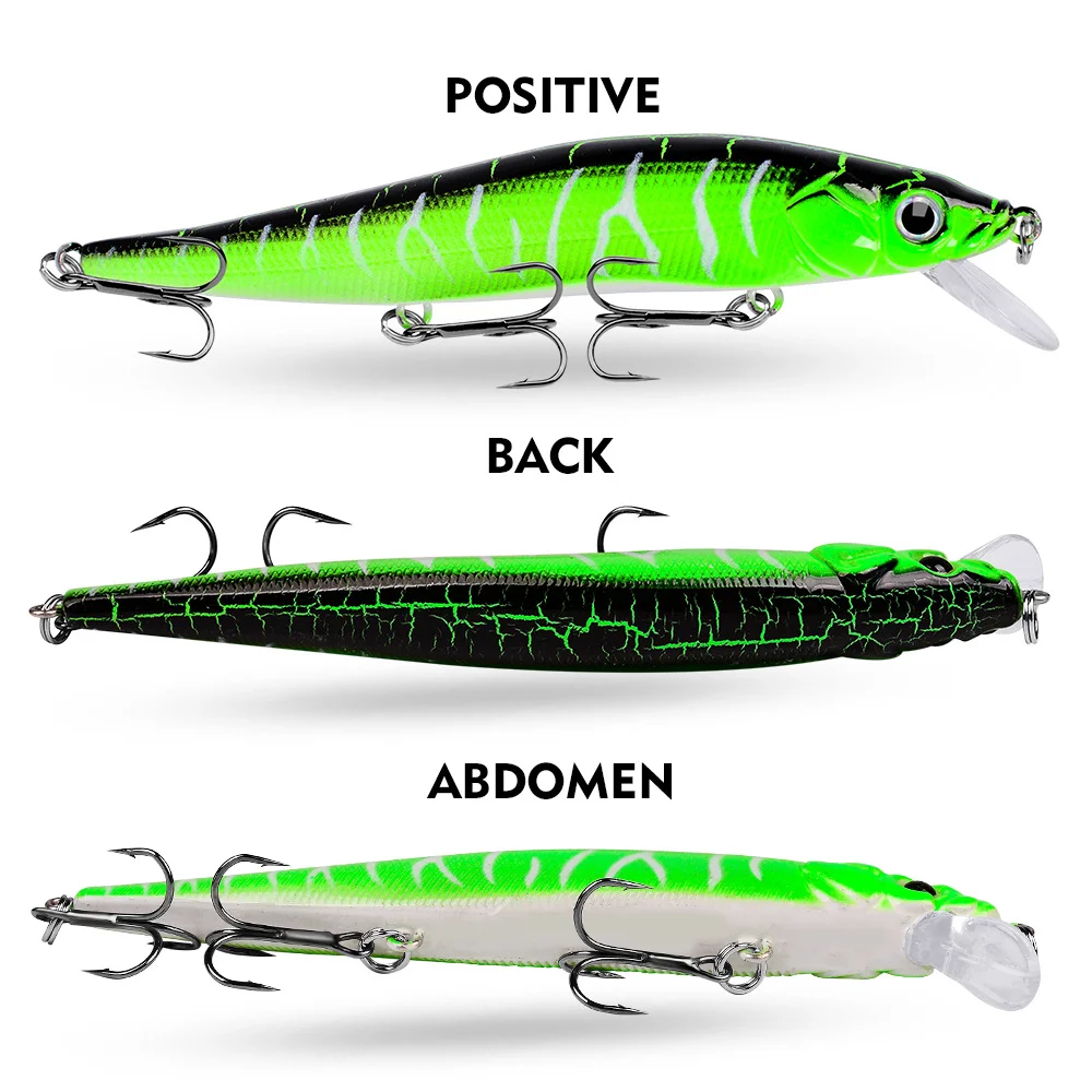 Detailed view of the lure showing positive, back, and abdomen angles