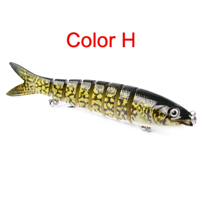 Segmented Lifelike Fish-Shaped Fishing Lure Set - Colorful Jointed Baits for Various Fishing Needs - Image 11