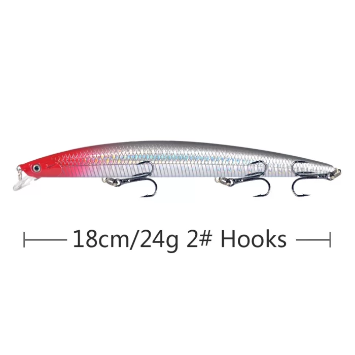 Long Slender Hard Fishing Lure in Multiple Colors | Triple Hook Design for Accurate Casting - Image 9