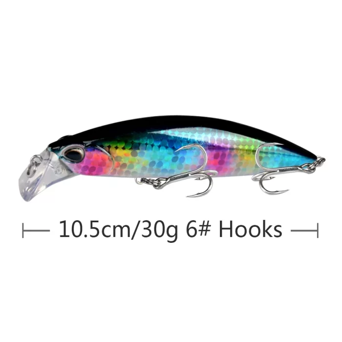 Rainbow Reflective Fishing Lure | Multi-Color Hard Bait with High Visibility & Realistic Action - Image 9