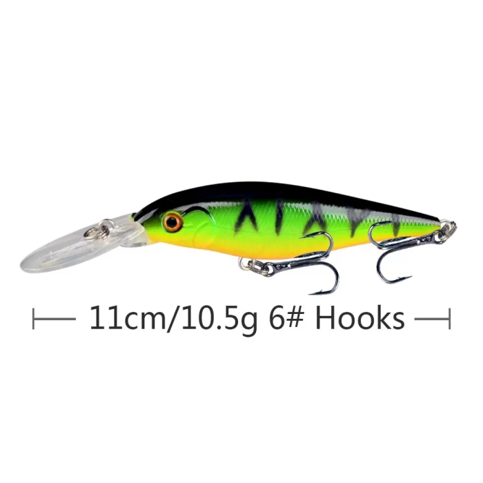 Long Lip Deep Diving Fishing Lure | Blue Back Multi-color Design - Image 9