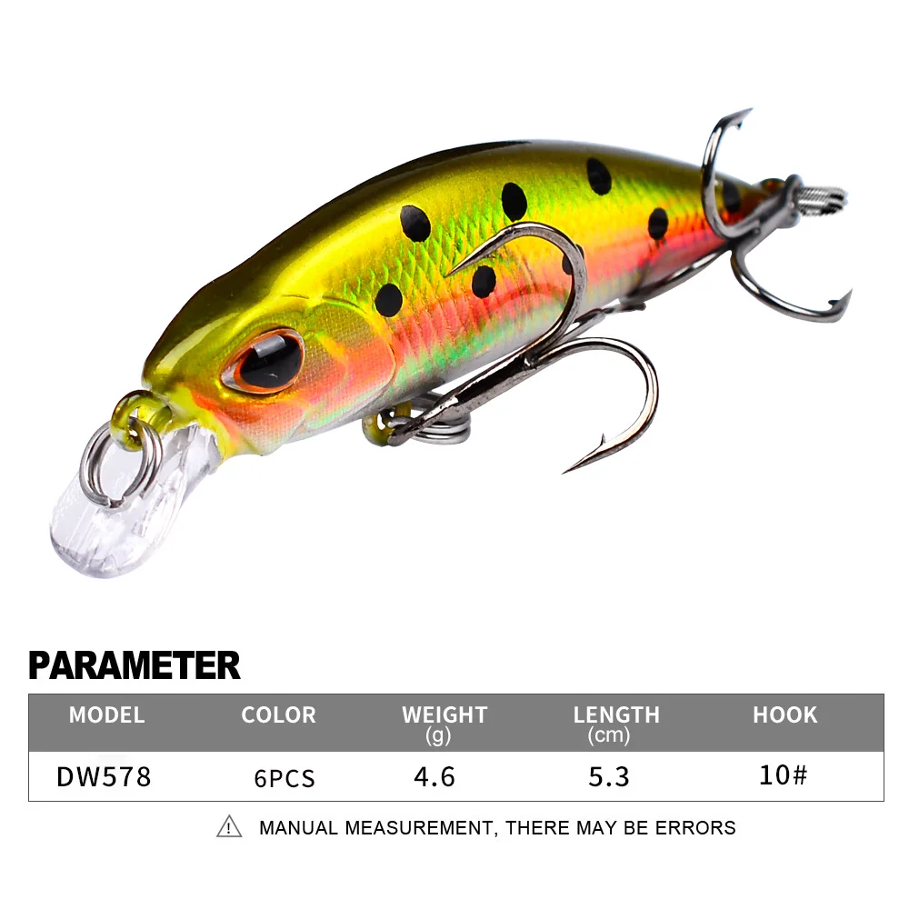 Underwater action photo showing the minnow lure's natural sinking motion and tantalizing wobble.
