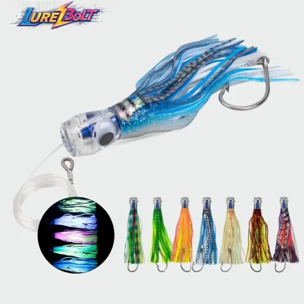 Luminous Squid Skirt Trolling Lure for Tuna, Marlin & Big Game Saltwater Fishing