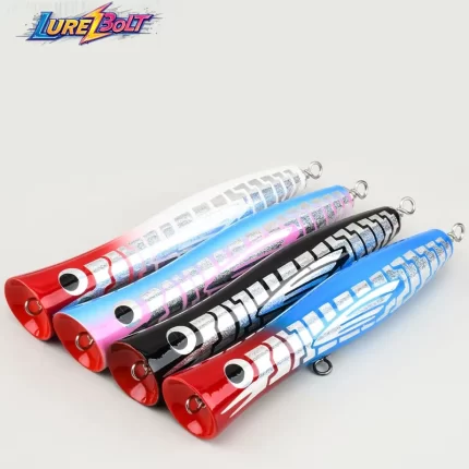 Wooden Floating Popper Sea Fishing Lure | High Buoyancy for Upper & Mid-Water Fish