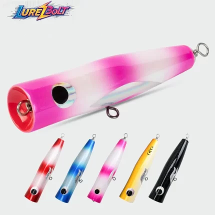 Handmade Wooden Fishing Lure | Strong Wire Construction GT Popper for Saltwater