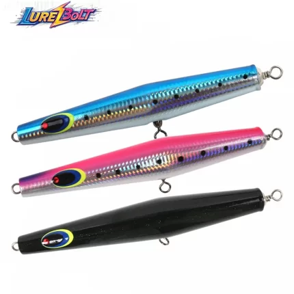 Floating Wooden Topwater Splashing Lure for Saltwater Fishing – Attract Big Game Strikes