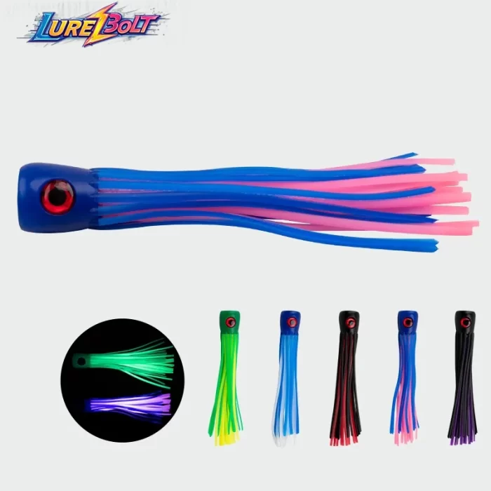 Luminous Octopus Skirt Lure – Soft Trolling Squid Lure for Tuna Marlin