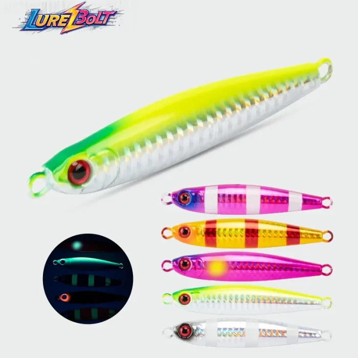 Slow Jigging Glow Metal Jig – Wide Body Deep Sea Lure for Big Game Fish
