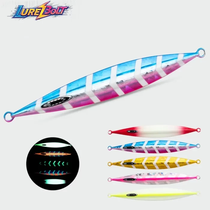 Luminous Squid Jig Lure Set with Weighted Head for Deep Sea Fishing