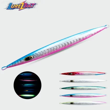 Striped Luminous Slow Jigging Metal Lure for Deep Sea Fishing