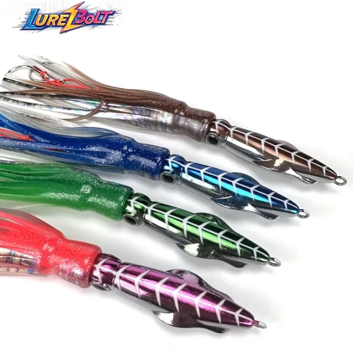 Glow-in-the-Dark Slim Metal Jig Lure for Deep Sea Slow Jigging and Squid Fishing