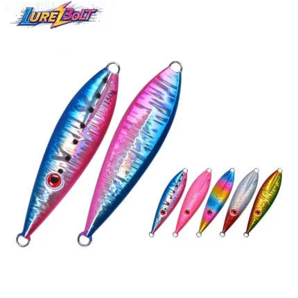 Colorful Metal Slow Jigging Lure | High Shine Jig for Deep Sea Boat Fishing