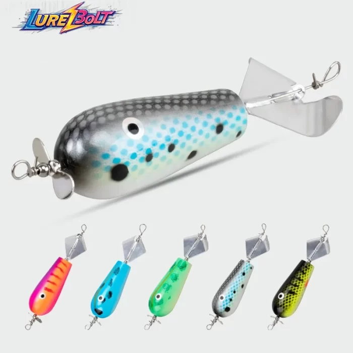 Topwater Propeller Tail Fishing Lure – Splashing Action for Bass & Predator Fish