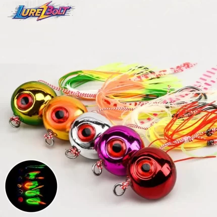 5-Color Glow Slow Jigging Octopus Lure – High Brightness Deep Sea Metal Jig