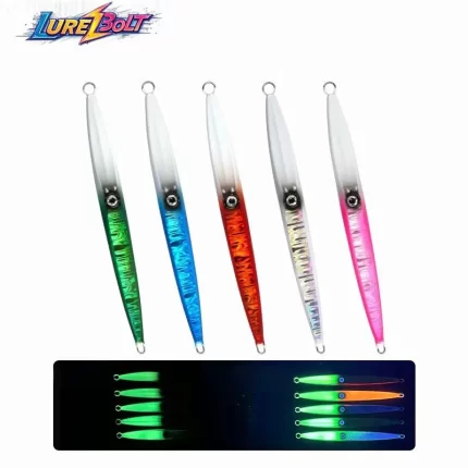Slim Glow Metal Jig Lure – Perfect Slow Pitch Jigging Bait for Deep Sea Fishing