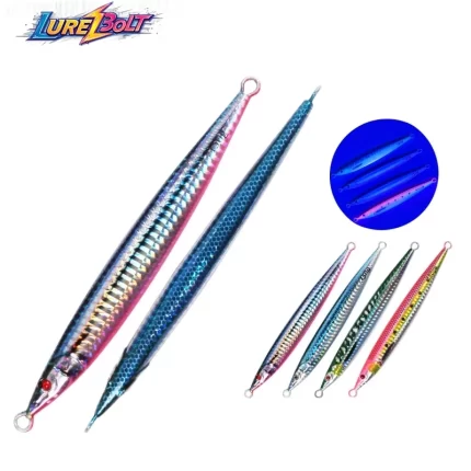 Streamlined Luminous Metal Jig with Scale Pattern for Slow Jigging