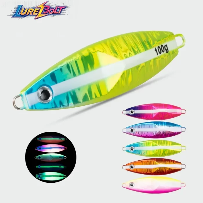 Luminous Slow Jigging Metal Jig Lure for Deep Sea Night Fishing