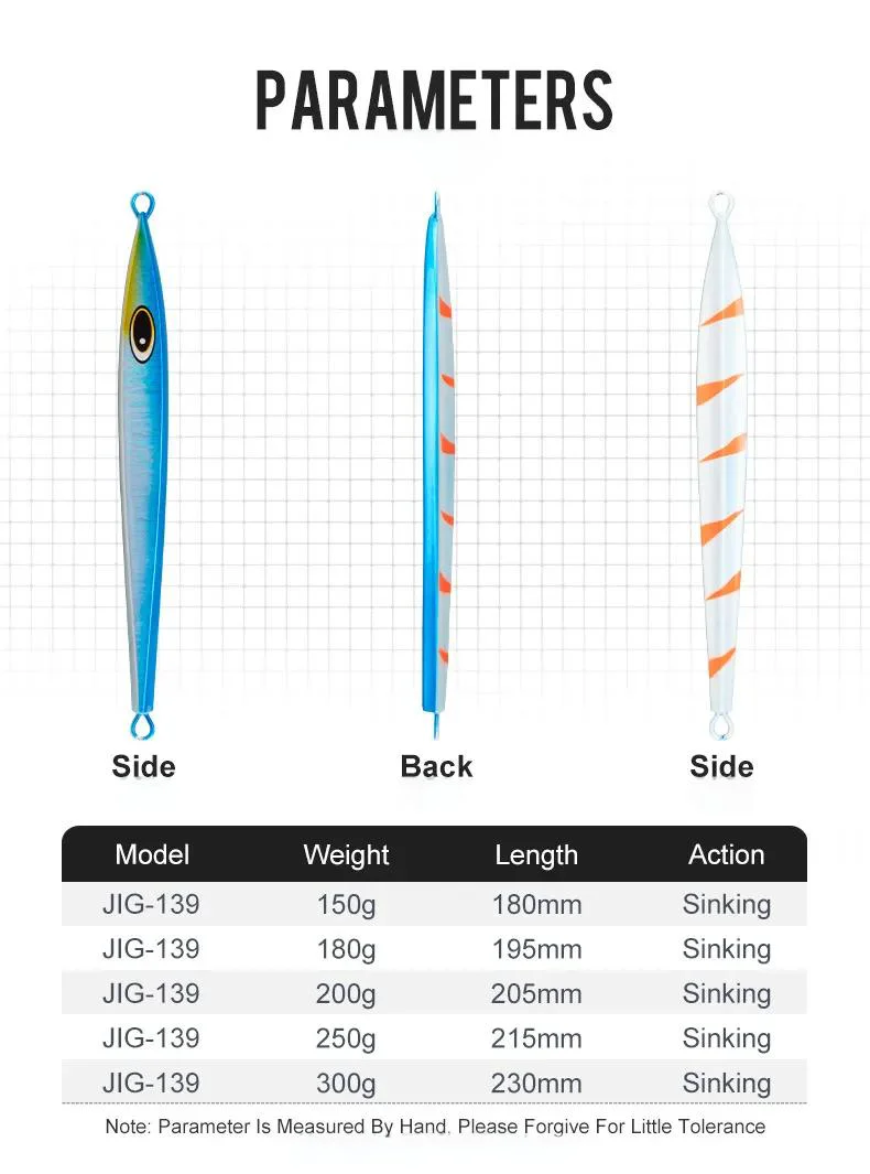 Long cast sinking jig design for extended casting