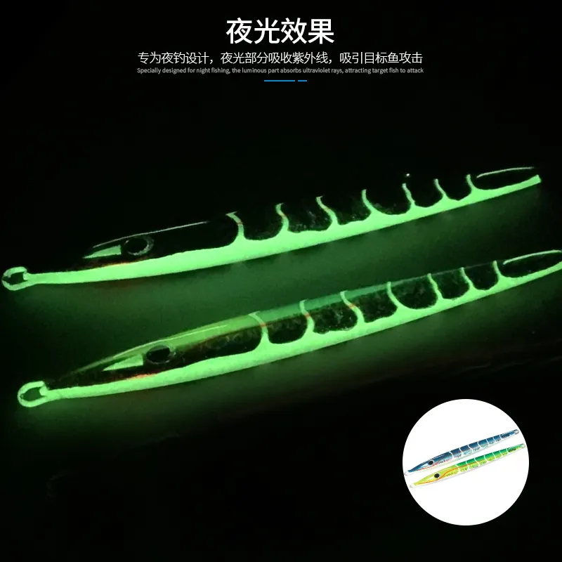  "Detailed look at the side view of JIG97# Long-Cast Sinking Jig, showing bionic symmetry"