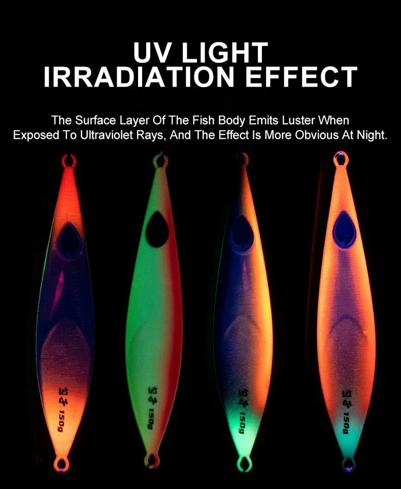 UV light irradiation effect showing glowing patterns on jig surfaces under UV exposure