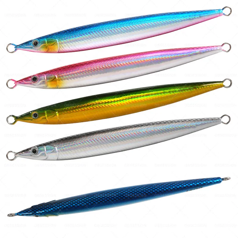 high-speed sinking jig set with colorful reflective finishes