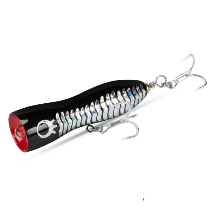 Explosive Long Casting Treble Hook Wooden Popper Lure for Surface Saltwater Fishing - Image 6
