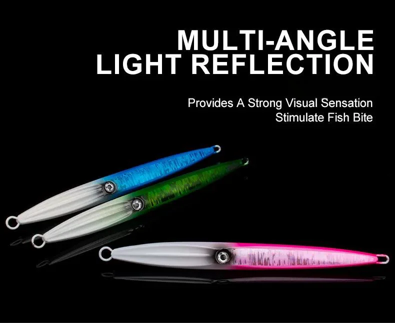 Close-up of the lure in pink color, showing the side view and glow effect.