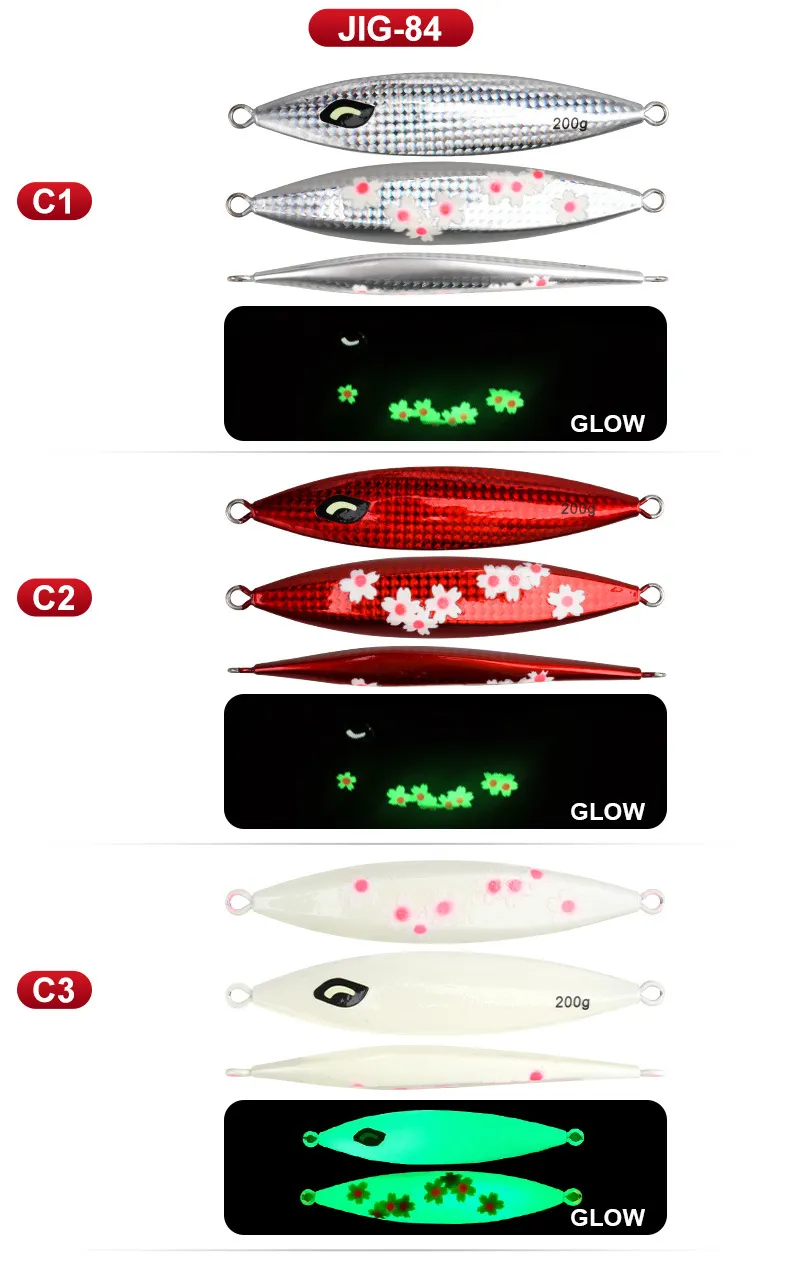JIG84-2# model showing red front, cherry blossom back, and glowing side