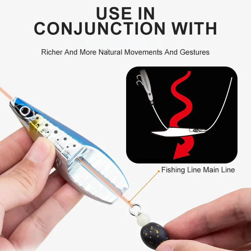 Demonstration of alternate rigging style with flexible line connection for lifelike movement
