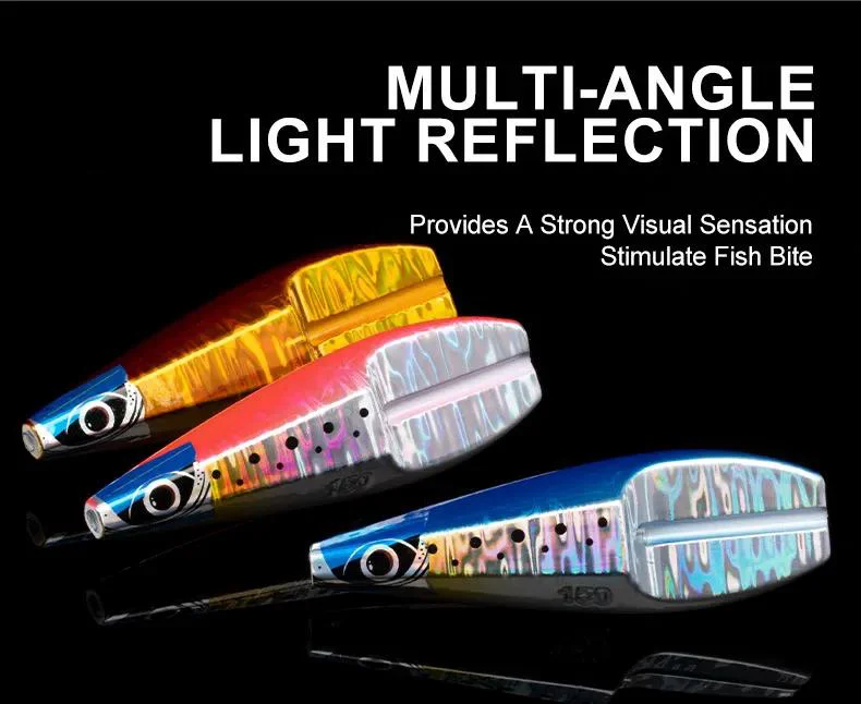 Close-up of metal bodies reflecting light from various angles to simulate fish scales