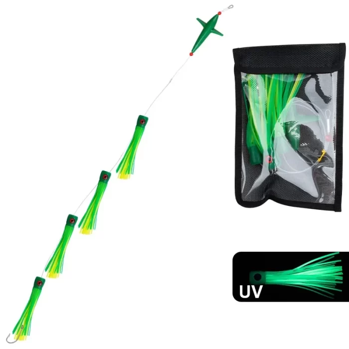 Offshore Daisy Chain Trolling Lure Set | Bird Head Skirt Lures for Tuna & Marlin - Image 2