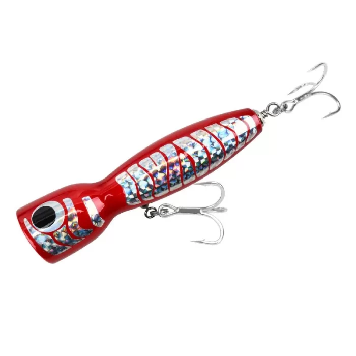 Oversized Wooden Popper Lure – Long Cast Splashing Action for GT & Tuna - Image 9