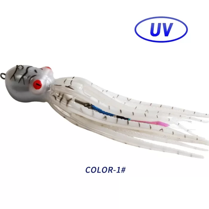 Bioluminescent Soft Squid Lure with Hook for Saltwater Fishing - Image 2