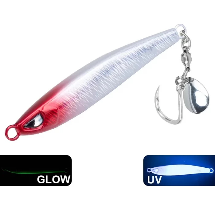 Wide Body Glow Metal Jig｜Top Vertical Jigging Lure for Deep Sea Slow Pitch Fishing - Image 2