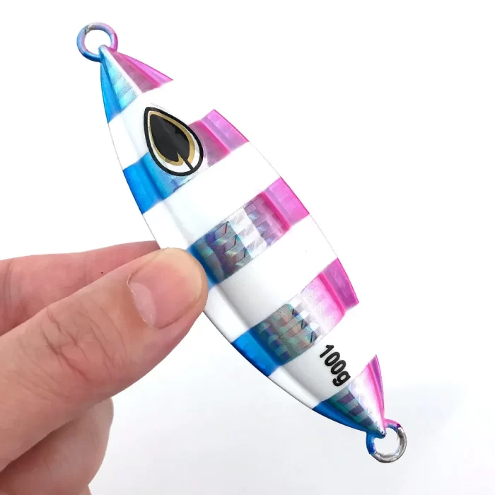 Glow Stripe Metal Jigging Lure｜Slow Pitch Jig for Deep Sea & Saltwater Fishing - Image 2