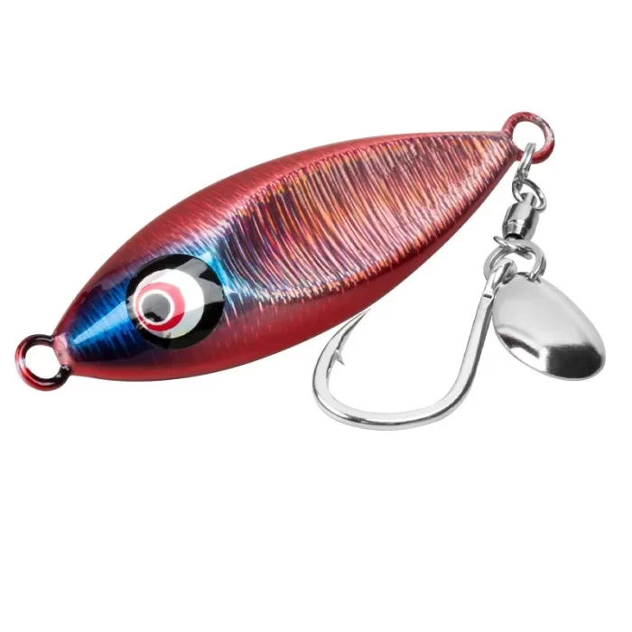Glow Fish-Eye Metal Jig Lure | Slow Jigging with Single Hook & Blade - Image 2