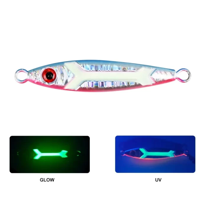 Glow Blade Metal Jig VIB Lure – Micro Jig Spinner Bait for Light Game Fishing - Image 2