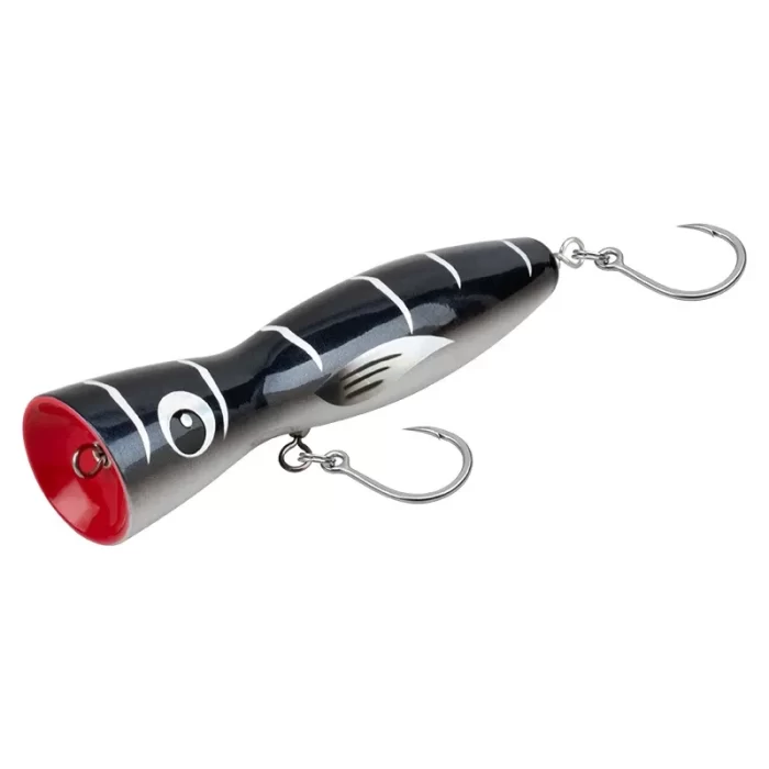 Fish Pattern Popper Saltwater Lure for GT Tuna | Dual Hook Design & Strong Splash Action - Image 3