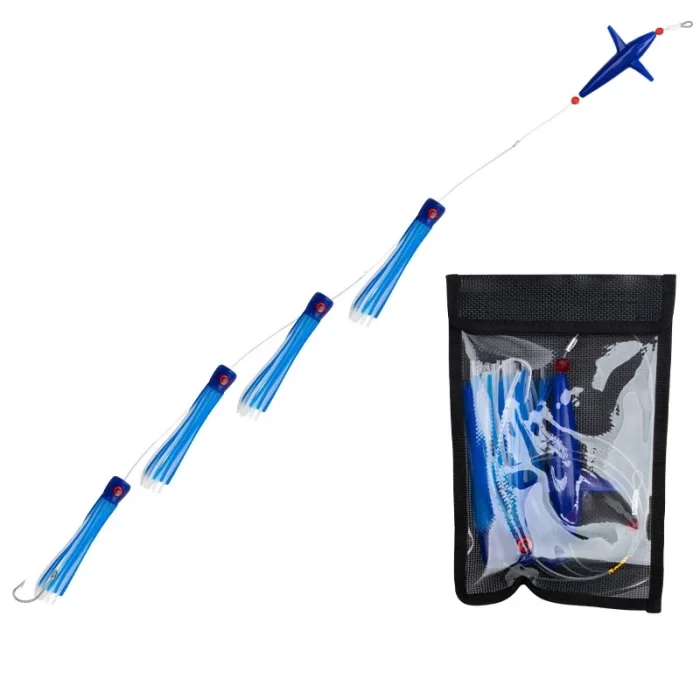 Offshore Daisy Chain Trolling Lure Set | Bird Head Skirt Lures for Tuna & Marlin - Image 3