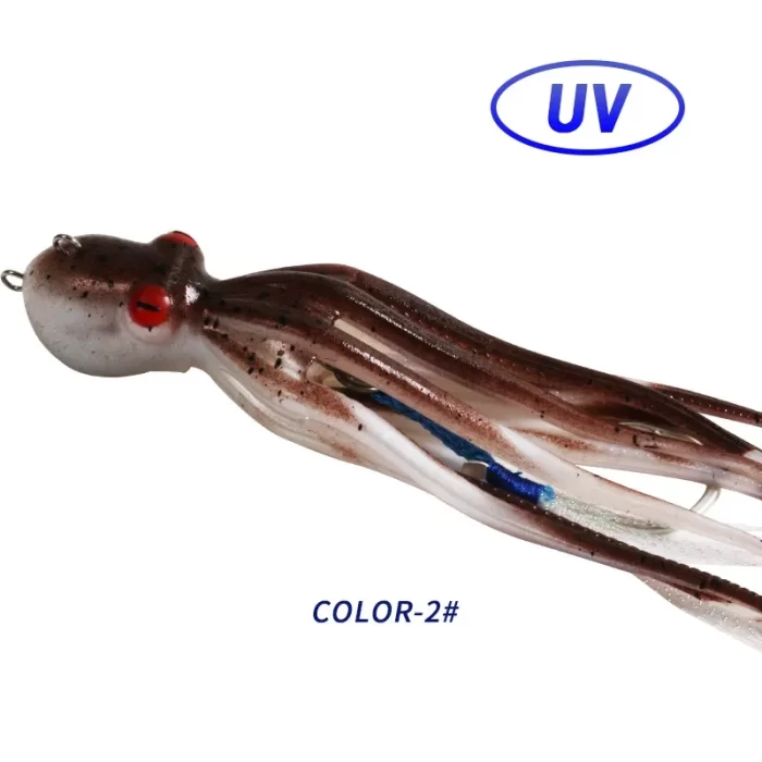 Bioluminescent Soft Squid Lure with Hook for Saltwater Fishing - Image 3