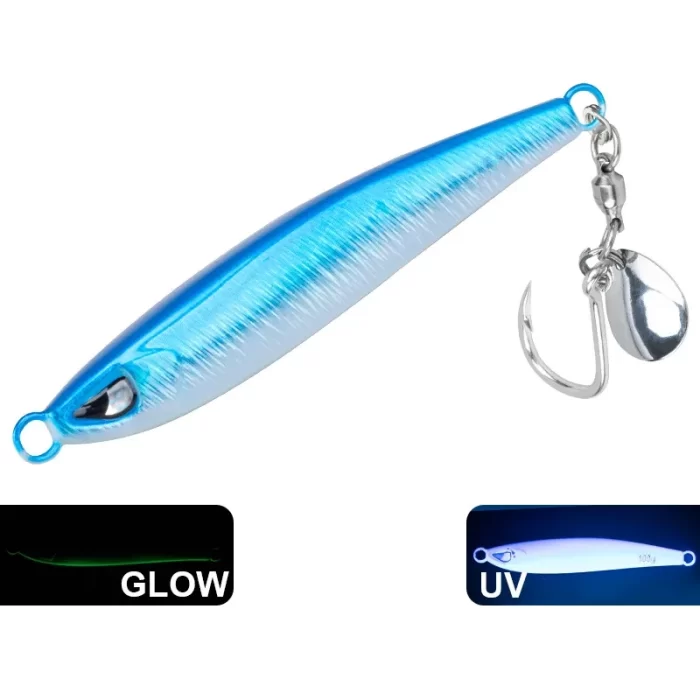 Wide Body Glow Metal Jig｜Top Vertical Jigging Lure for Deep Sea Slow Pitch Fishing - Image 3